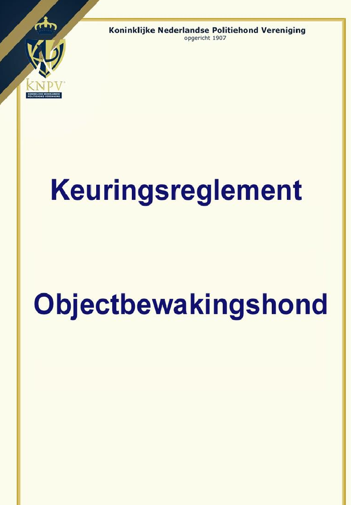 Keuringsreglement Objectbewaking
