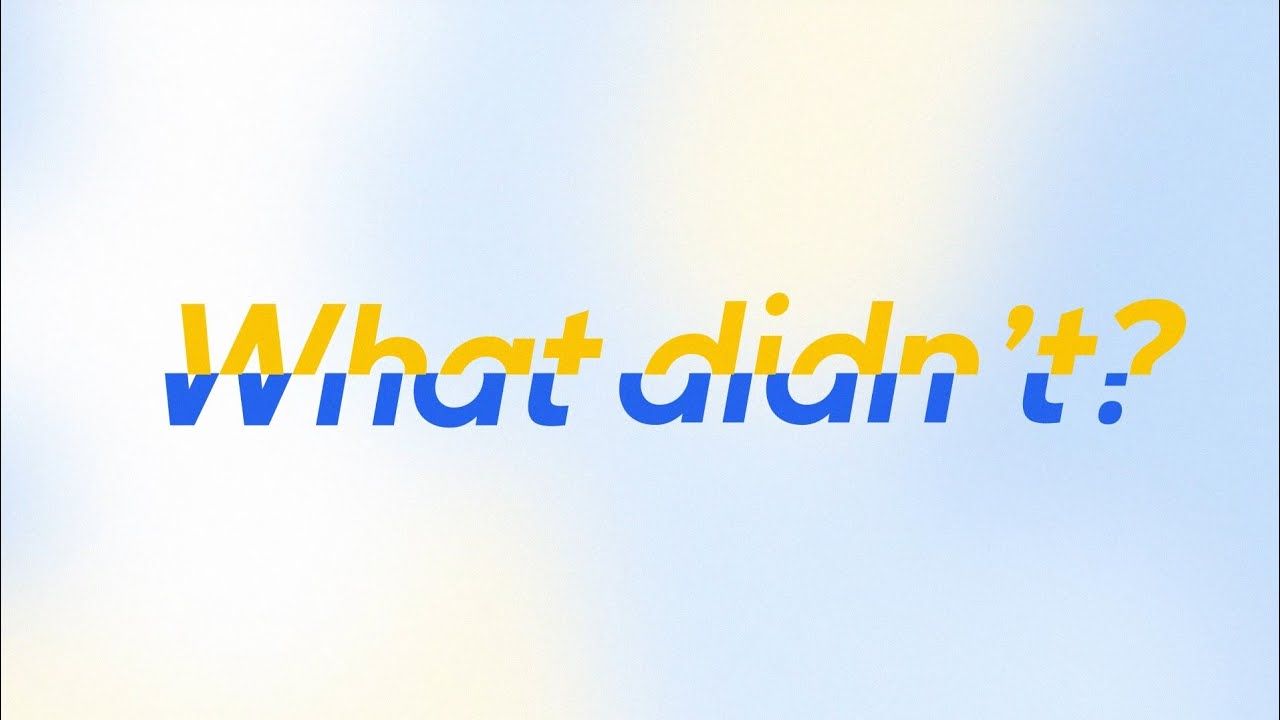 "What didn't?" text in yellow and blue overlapping type on a soft gradient background, from the Vetrec Healthcare teaser video