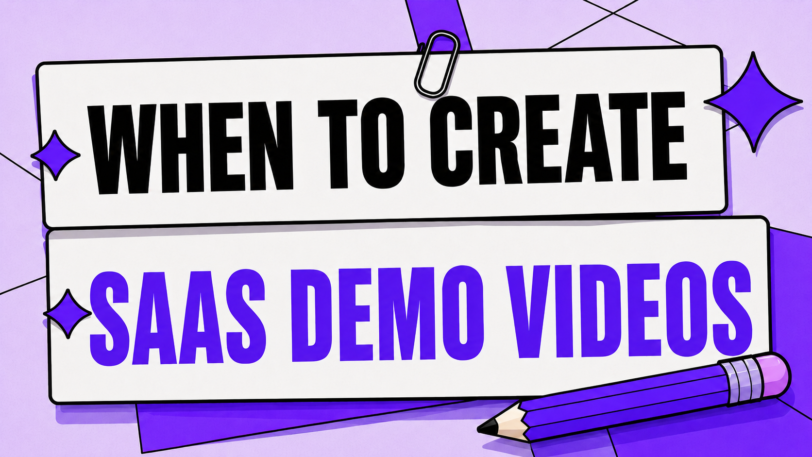 Purple and white graphic reading "When to Create SaaS Demo Videos" for Beliv8 Motion's product demo video guide
