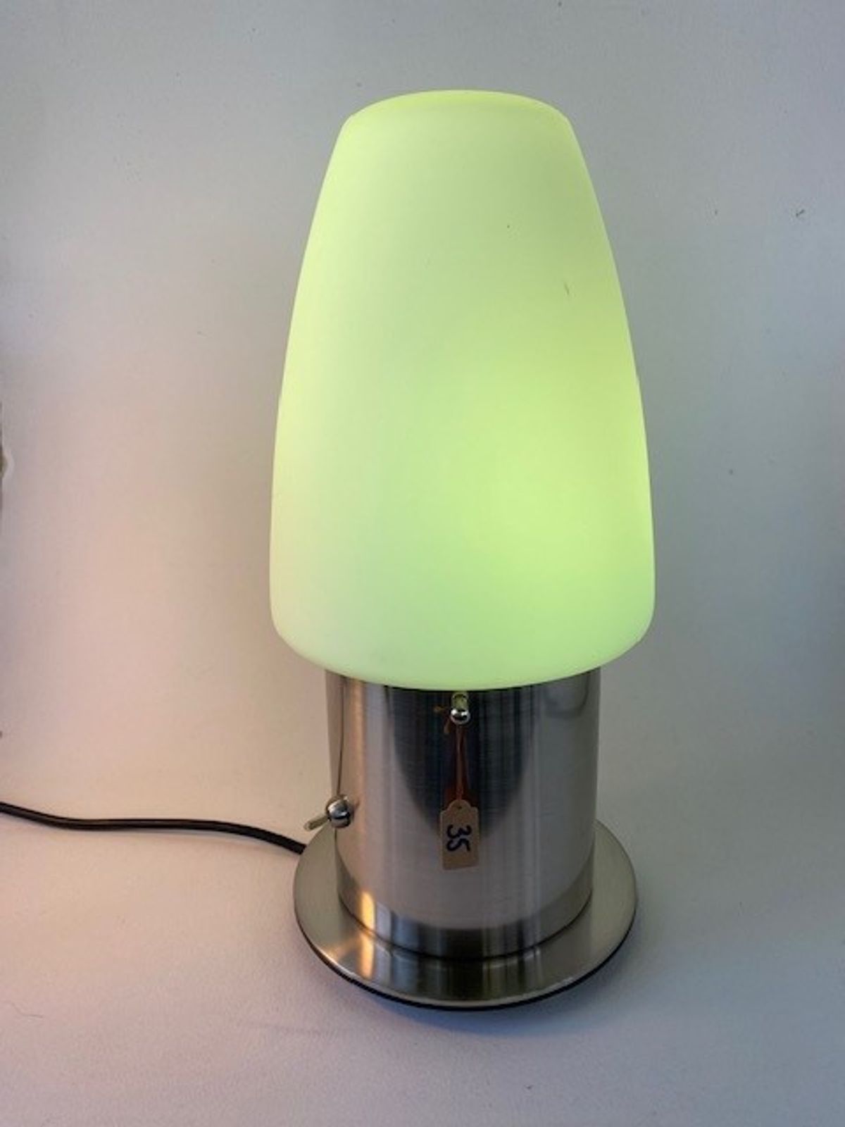 Lamp RVS-glas diverse kleuren licht