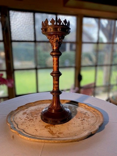 Set van 2 Kaarskandelaar ijzer, 50cm hoog