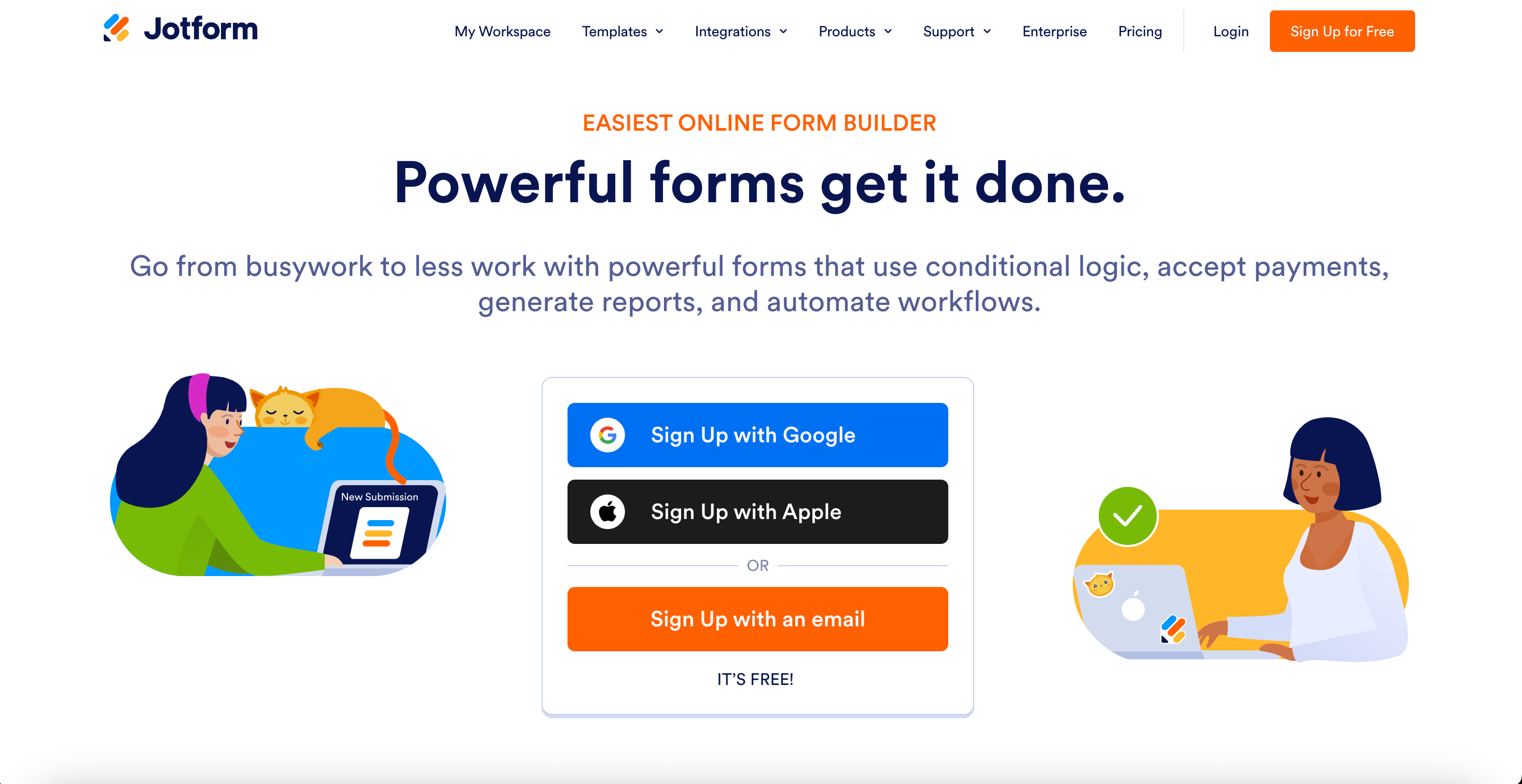 Jotform homepage, October 2026