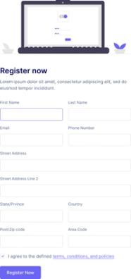 Simple Registration Form FormBold
