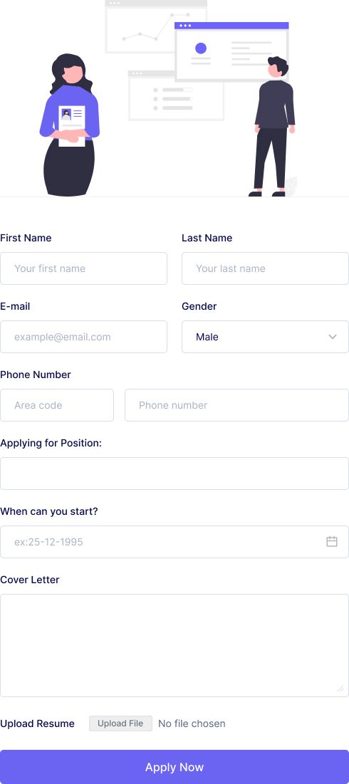 Job Application Form for Website | FormBold