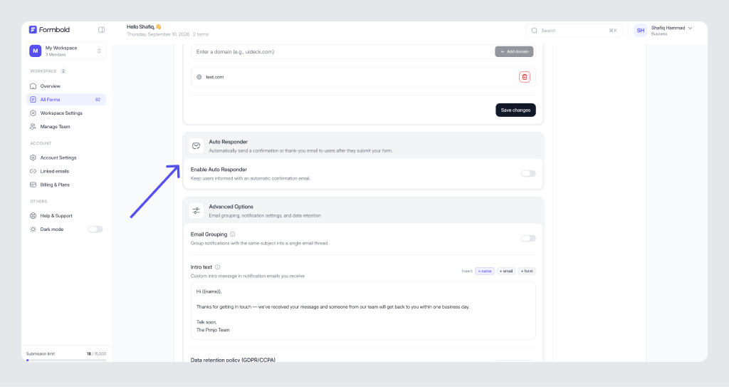 Auto-Responder & Custom Redirect URL Configuration