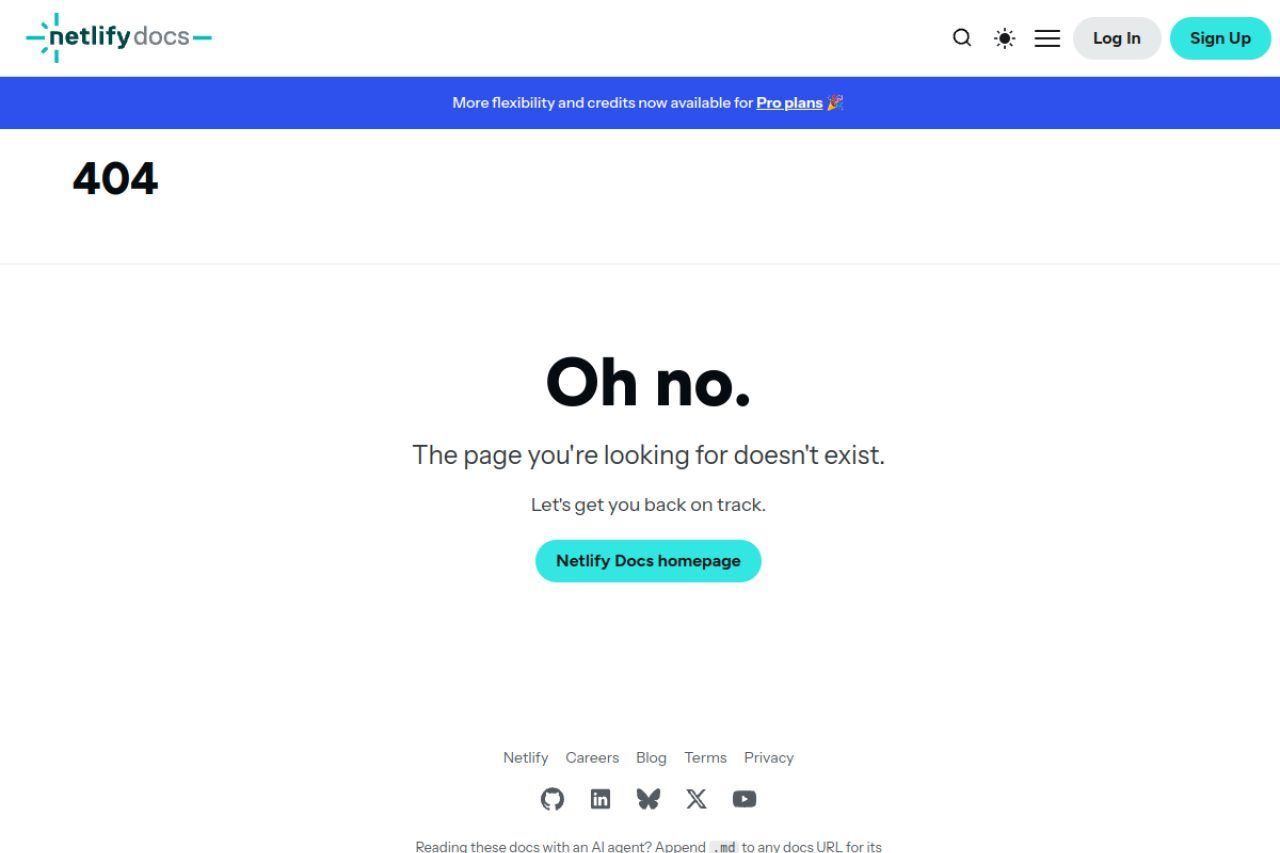 Netlify Forms docs page, October 2026