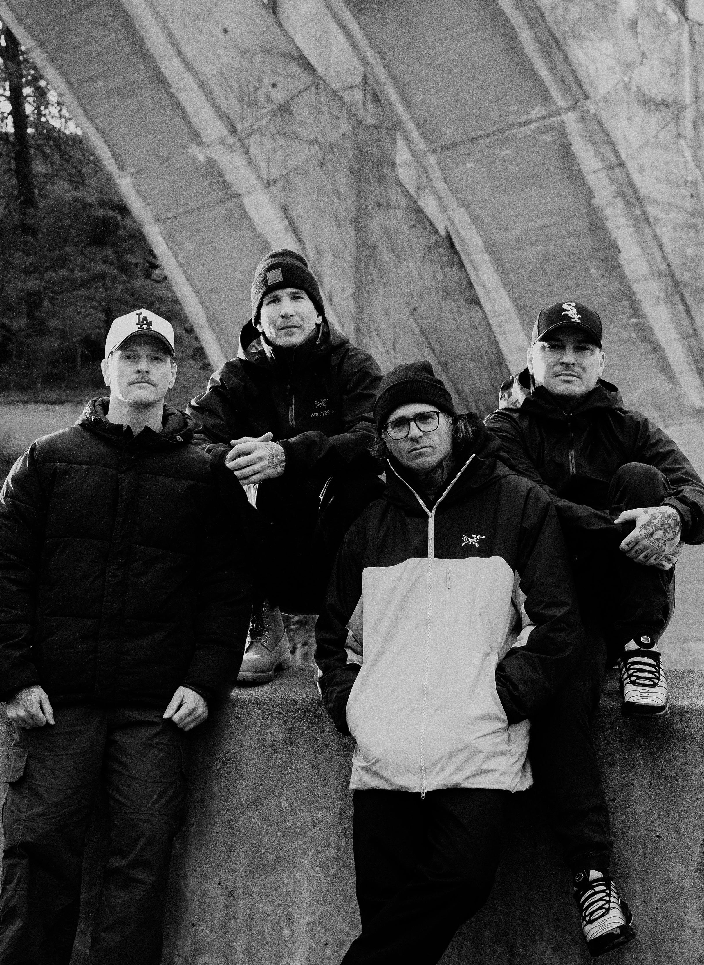 The Amity Affliction performing live on stage during their 2026 North American tour