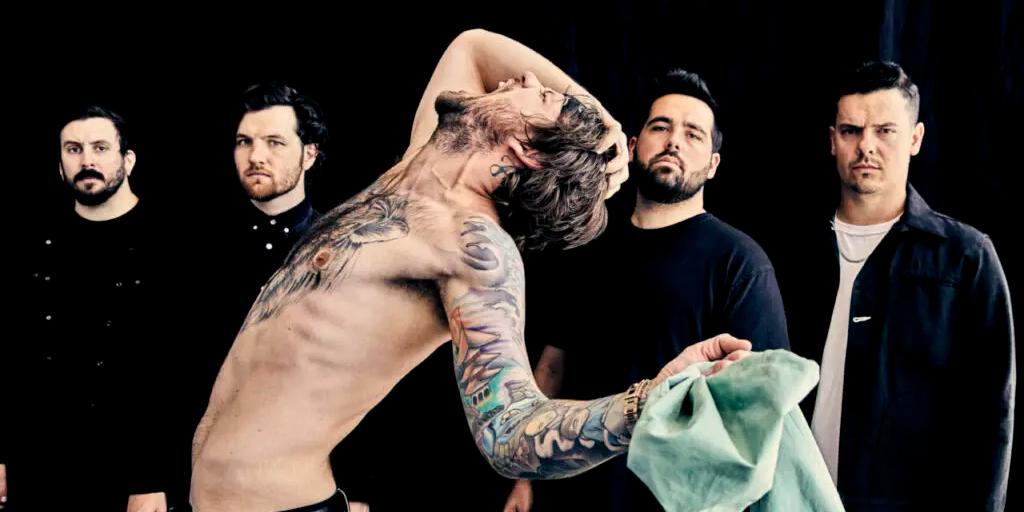 Beartooth performing live on stage