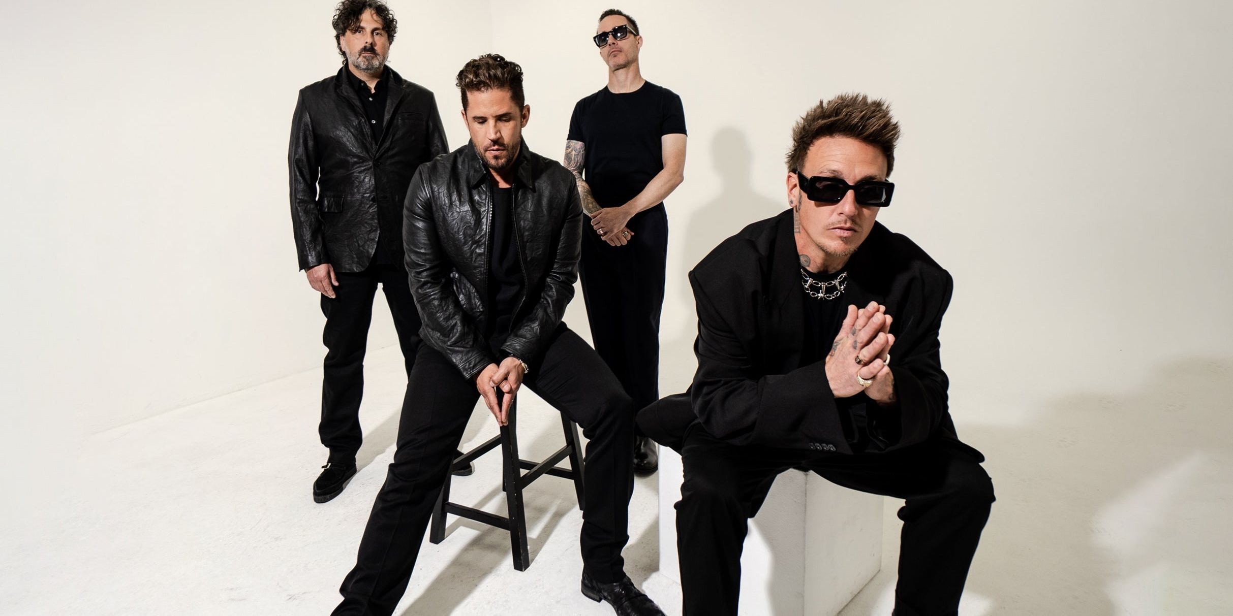 Papa Roach performing live on stage, headlining ShipRocked 2027 cruise lineup announcement