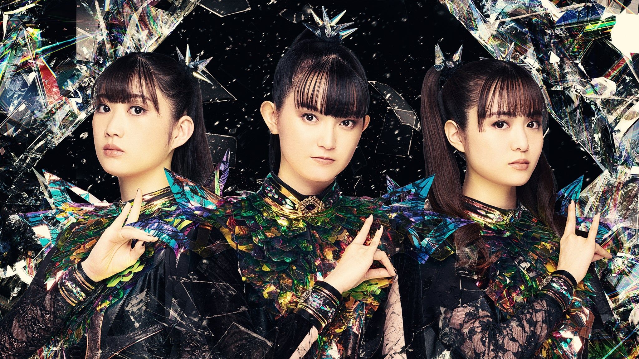 BABYMETAL performing live on stage during their North American tour