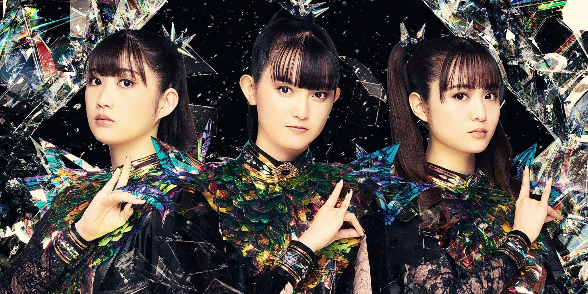 BABYMETAL performing live on stage during their North American tour