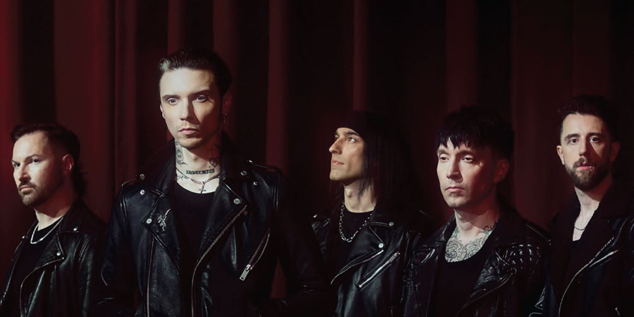 Black Veil Brides performing live on stage during their 2026 tour announcement