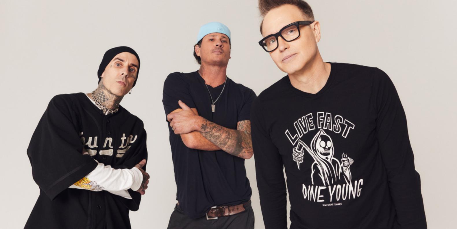 Blink-182 performing live on stage