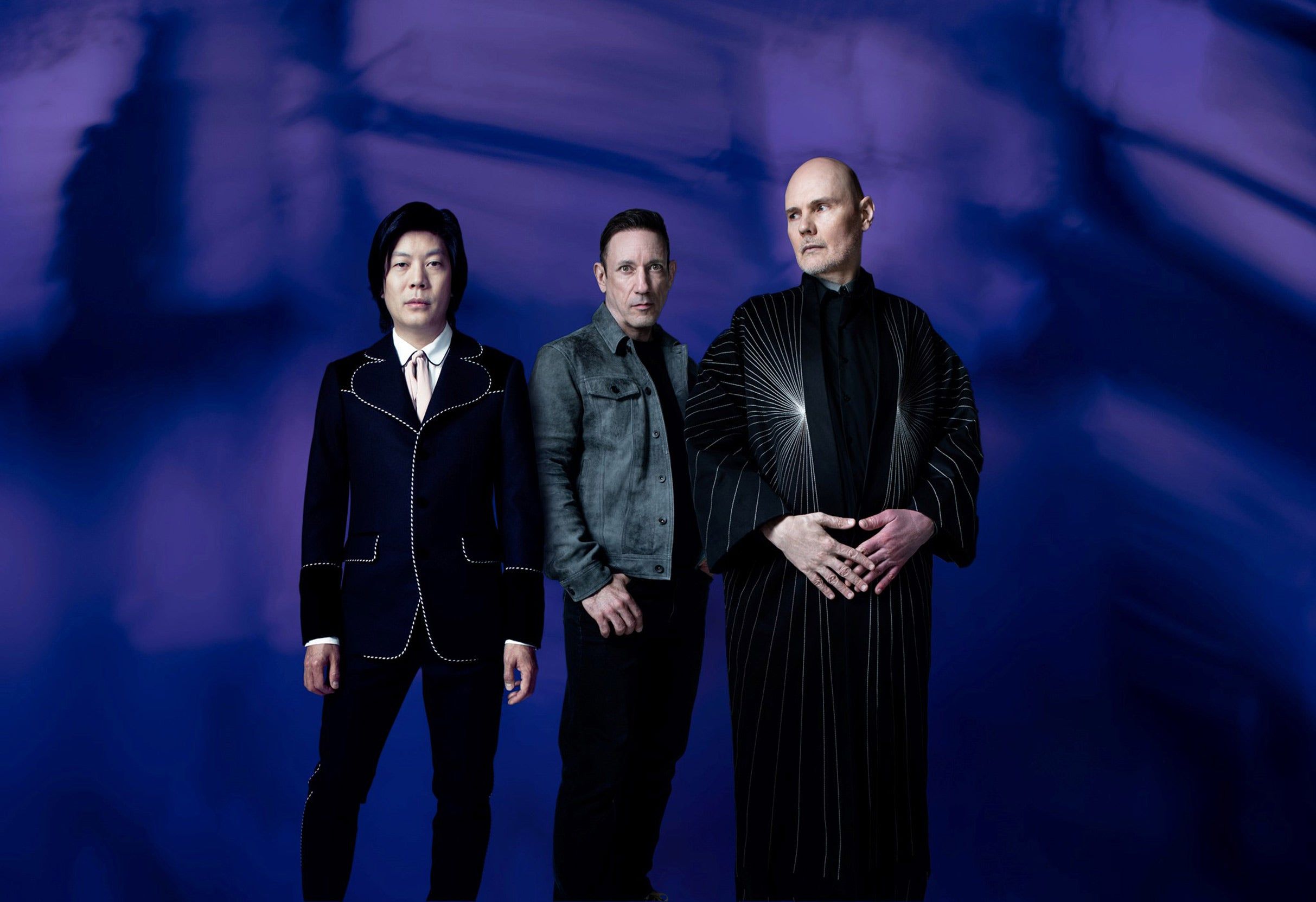 The Smashing Pumpkins performing live, headlining Darker Waves 2026 festival at Huntington Beach