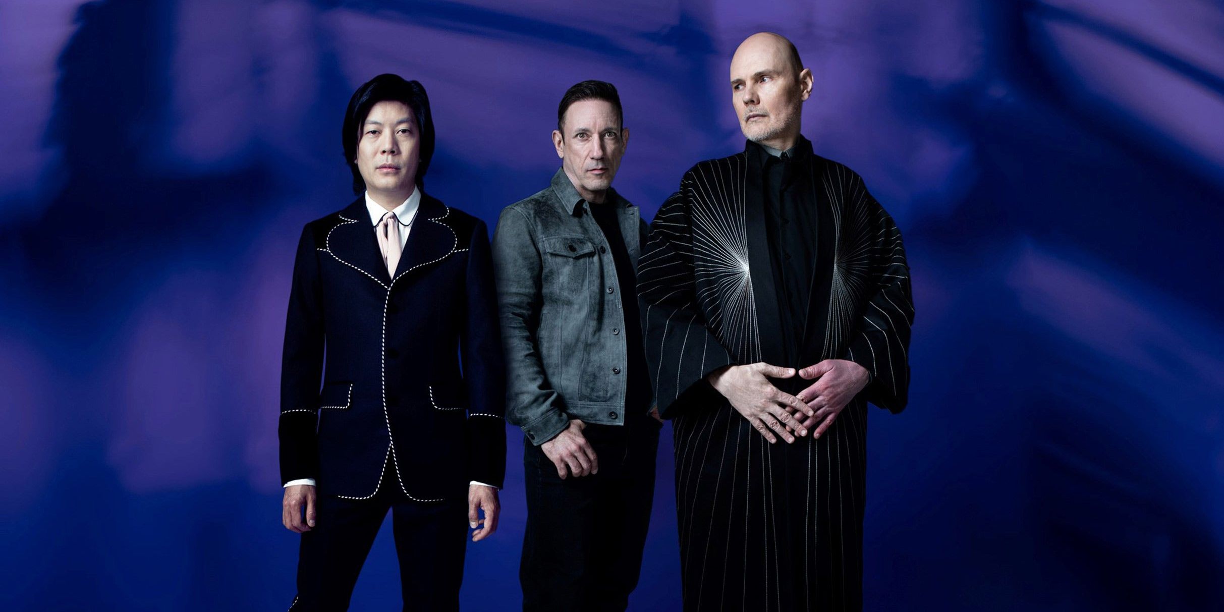 The Smashing Pumpkins performing live, headlining Darker Waves 2026 festival at Huntington Beach