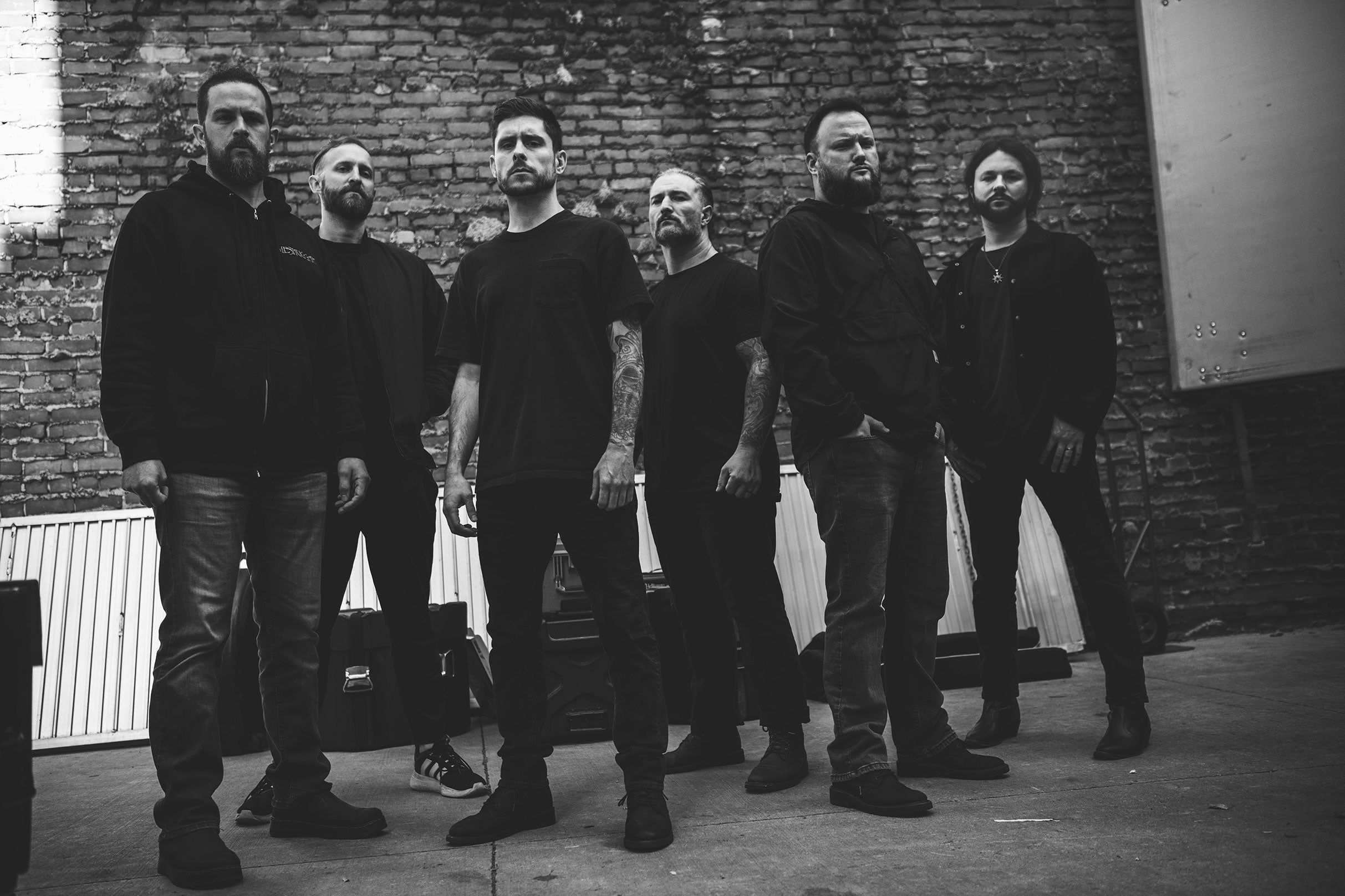 Whitechapel performing live on stage during their 20th anniversary headlining tour
