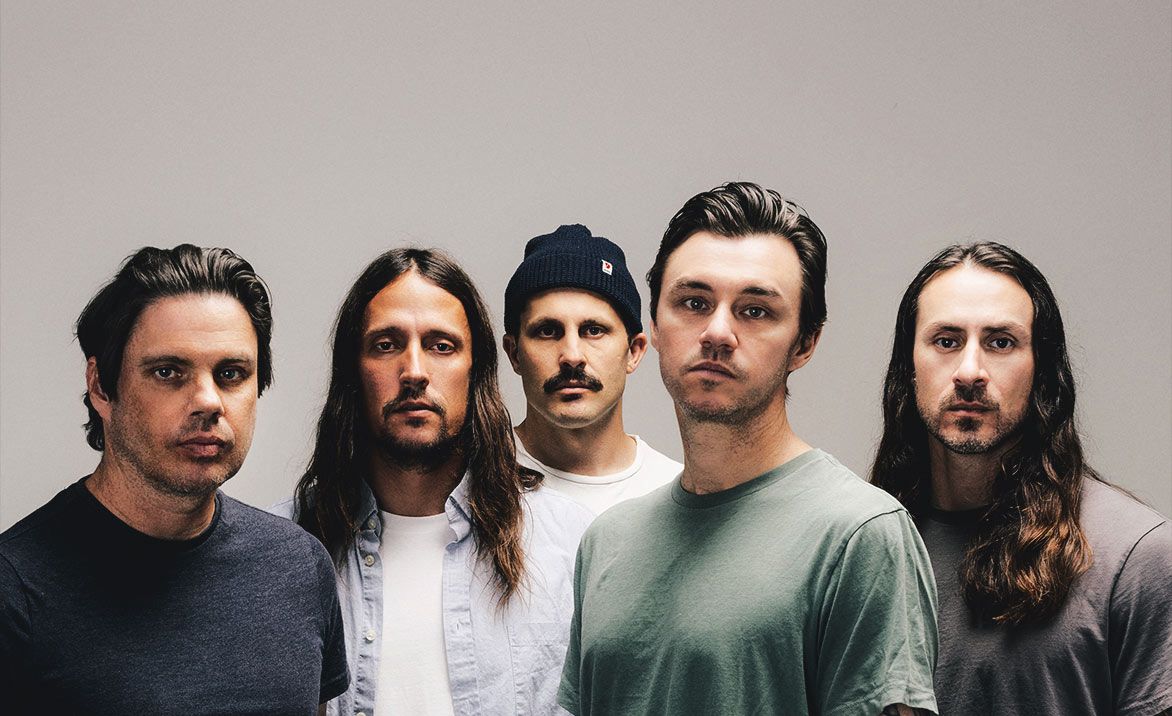 Saosin performing live on stage during their 2026 world tour