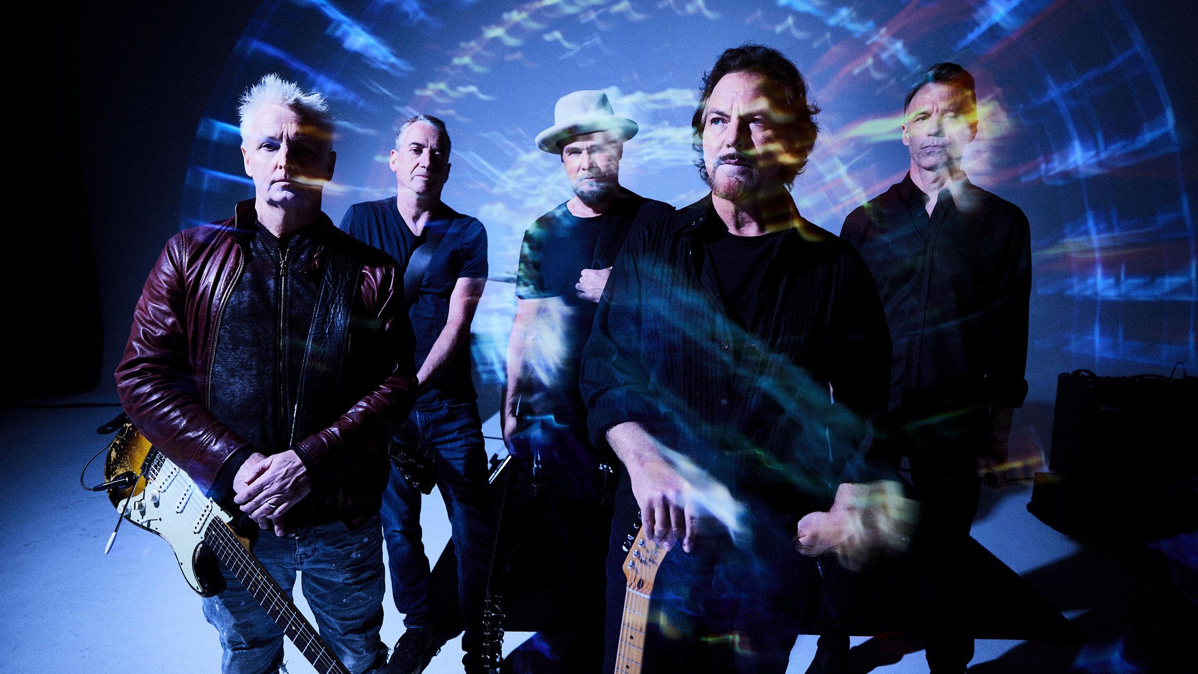 Pearl Jam performing live on stage, headlining Ohana Festival 2026 at Doheny State Beach in Dana Point, California