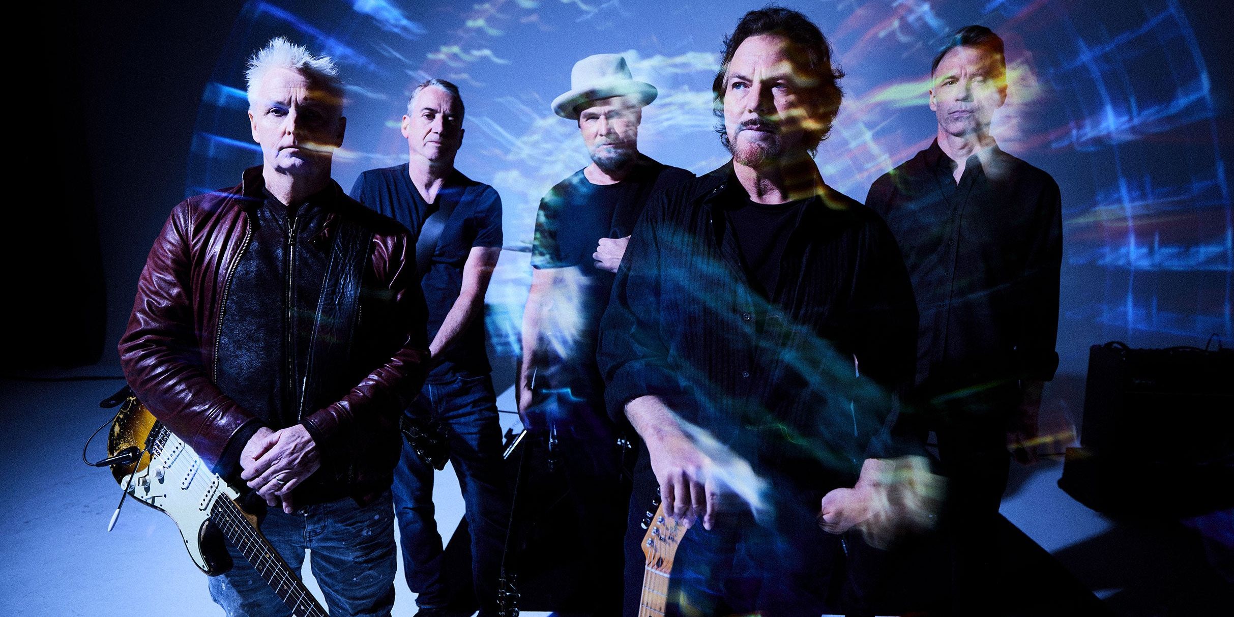 Pearl Jam performing live on stage, headlining Ohana Festival 2026 at Doheny State Beach in Dana Point, California