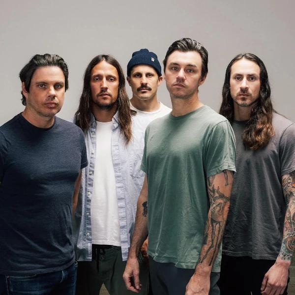 Saosin performing live on stage during their 2026 tour