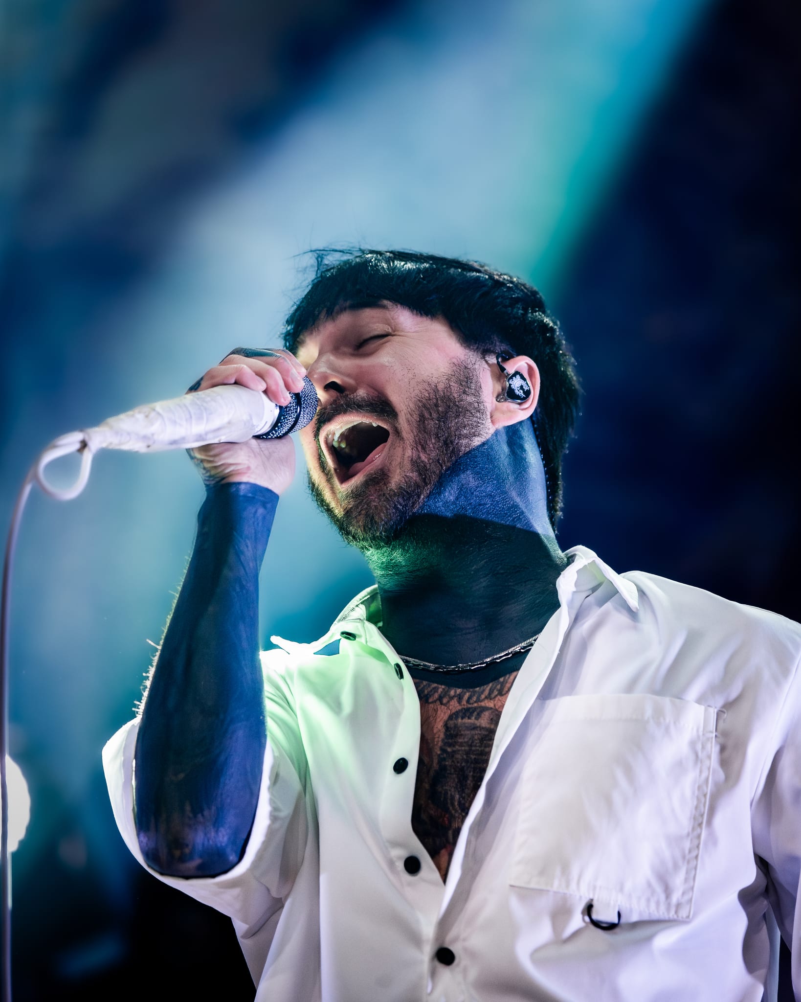 Chiodos performing live on stage