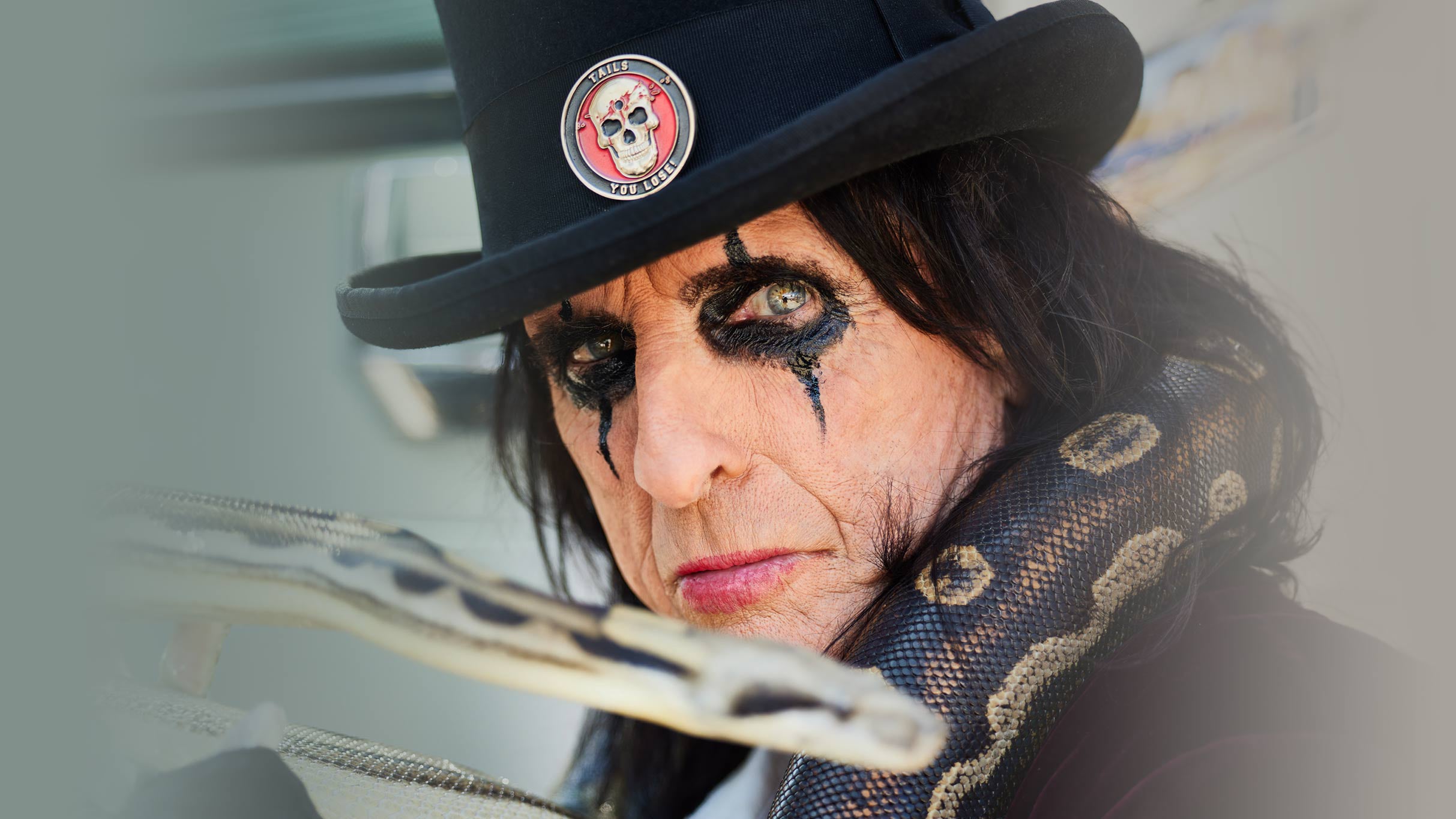 Alice Cooper performing live on stage during the Alice's Attic tour
