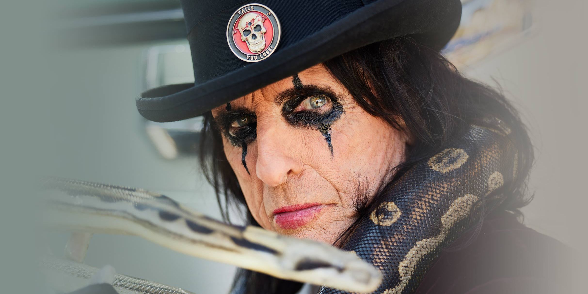 Alice Cooper performing live on stage during the Alice's Attic tour