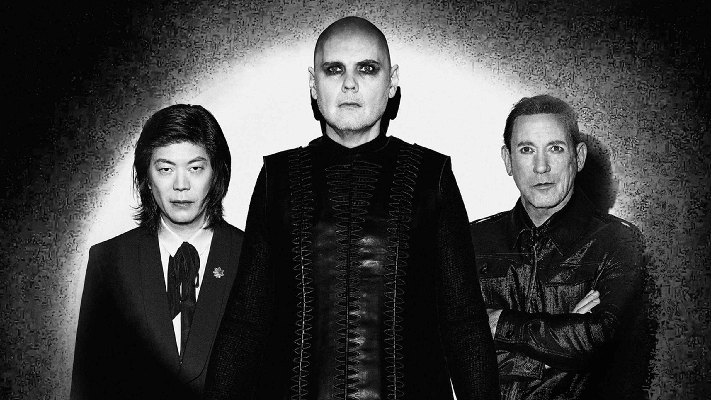 The Smashing Pumpkins performing live on stage during a recent concert