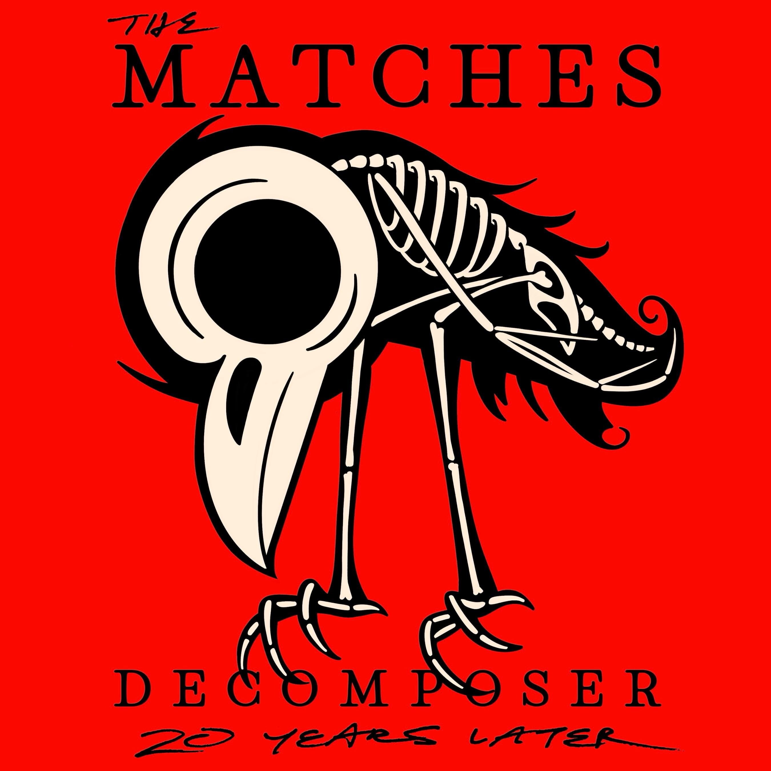 The Matches Decomposer 20 Years Later tour art, skeletal bird on red