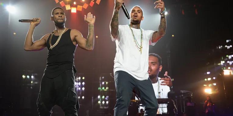 Usher performing live on stage during the Raymond and Brown R&B Tour