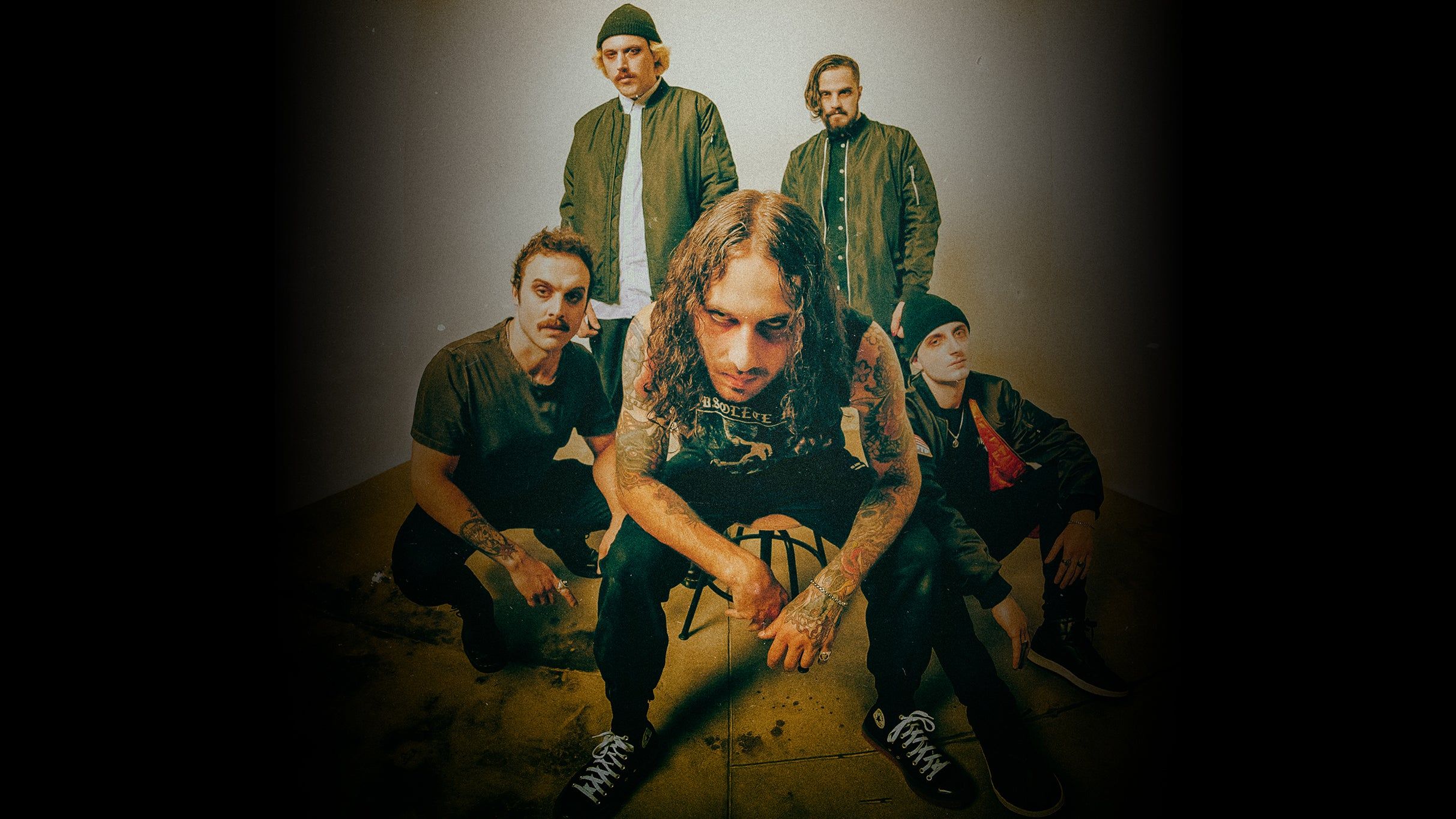 Spite performing live on stage during a headlining tour