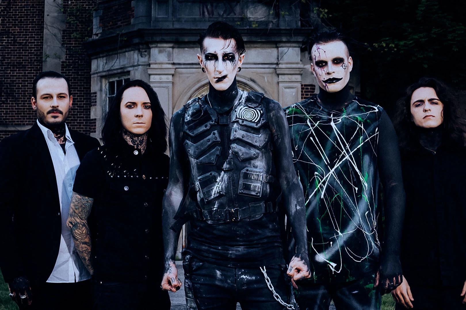 Motionless in White performing live on stage
