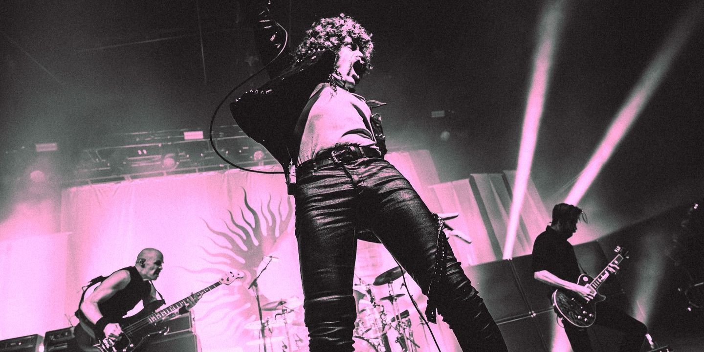 AFI performing live on stage during their 2025-2026 North American tour