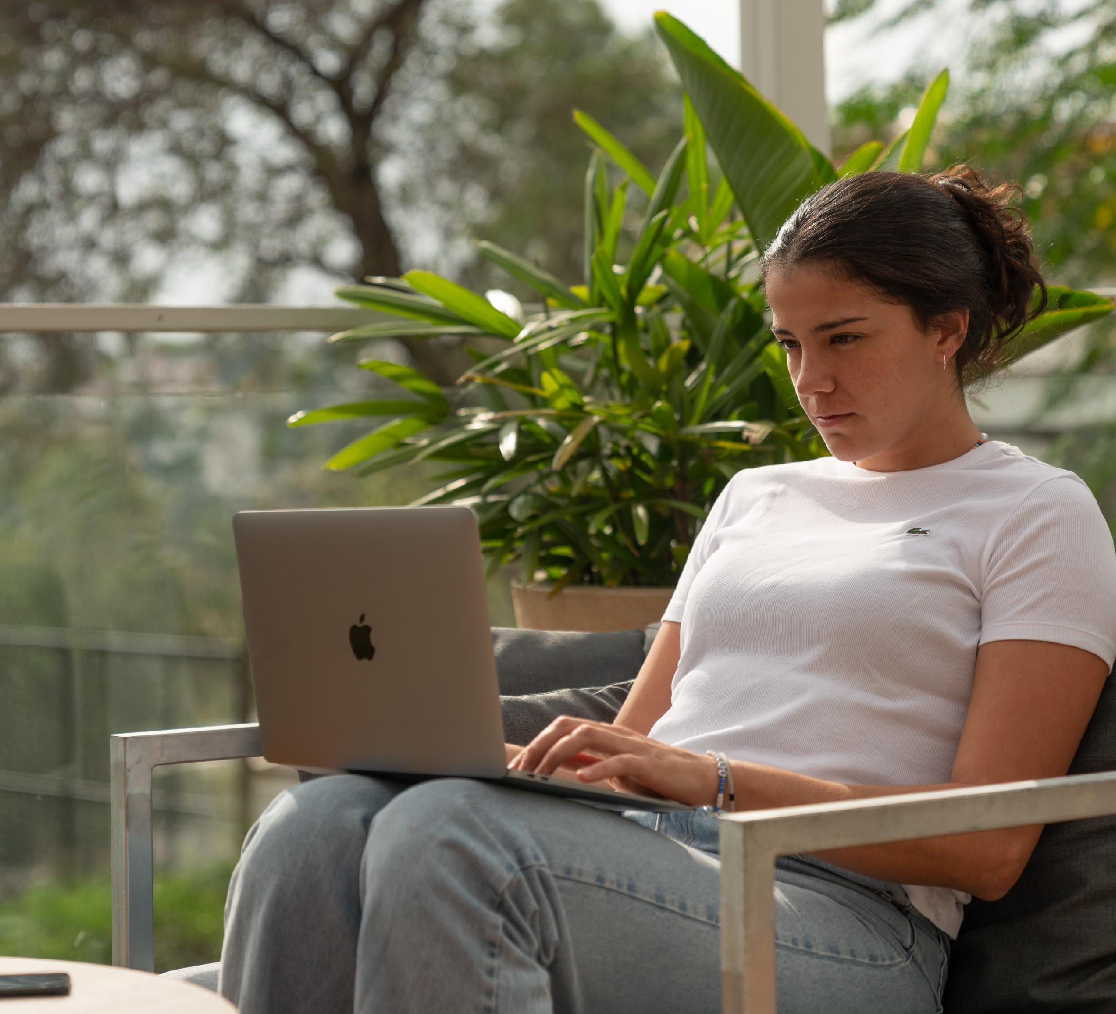 Developer working in a computer