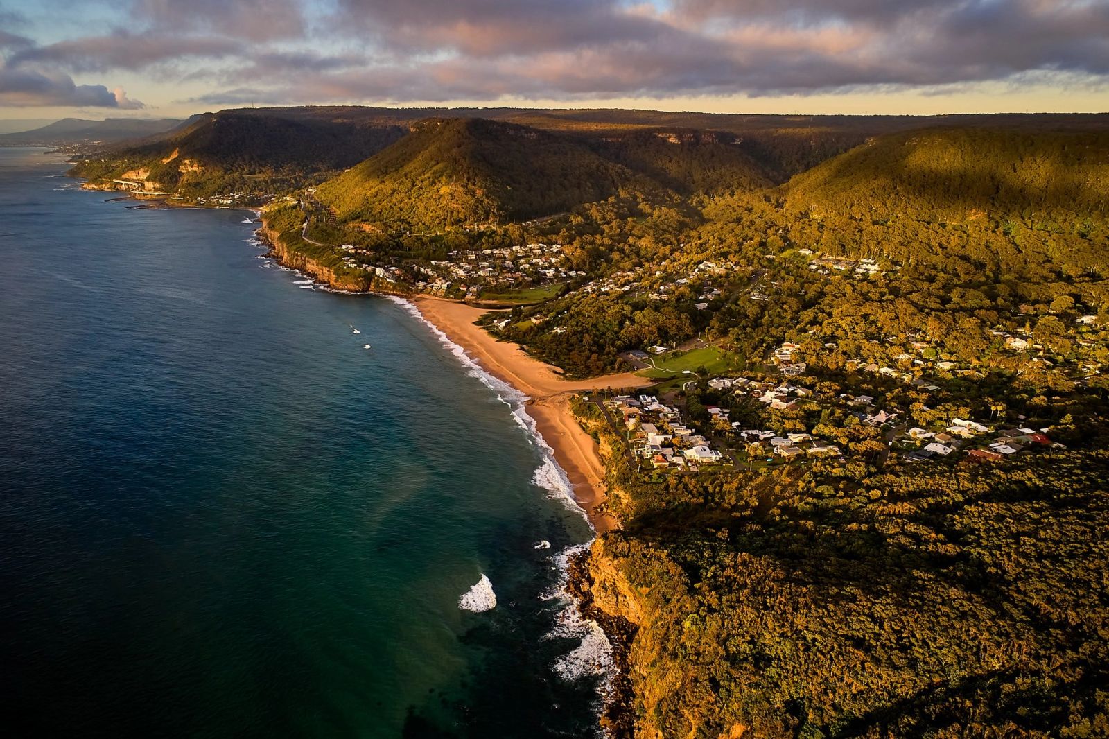 Stanwell Coast Sunset Aerial