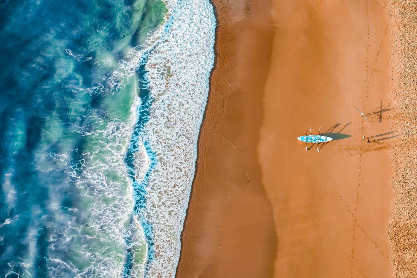 Aerial Wave Abstract Blue