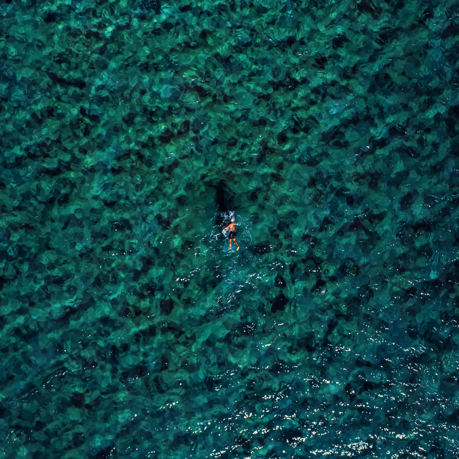Aerial Beach Water Diagonal