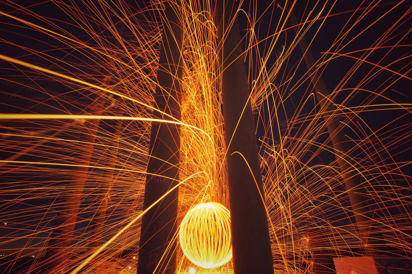 Lightpainting Fire Doorway