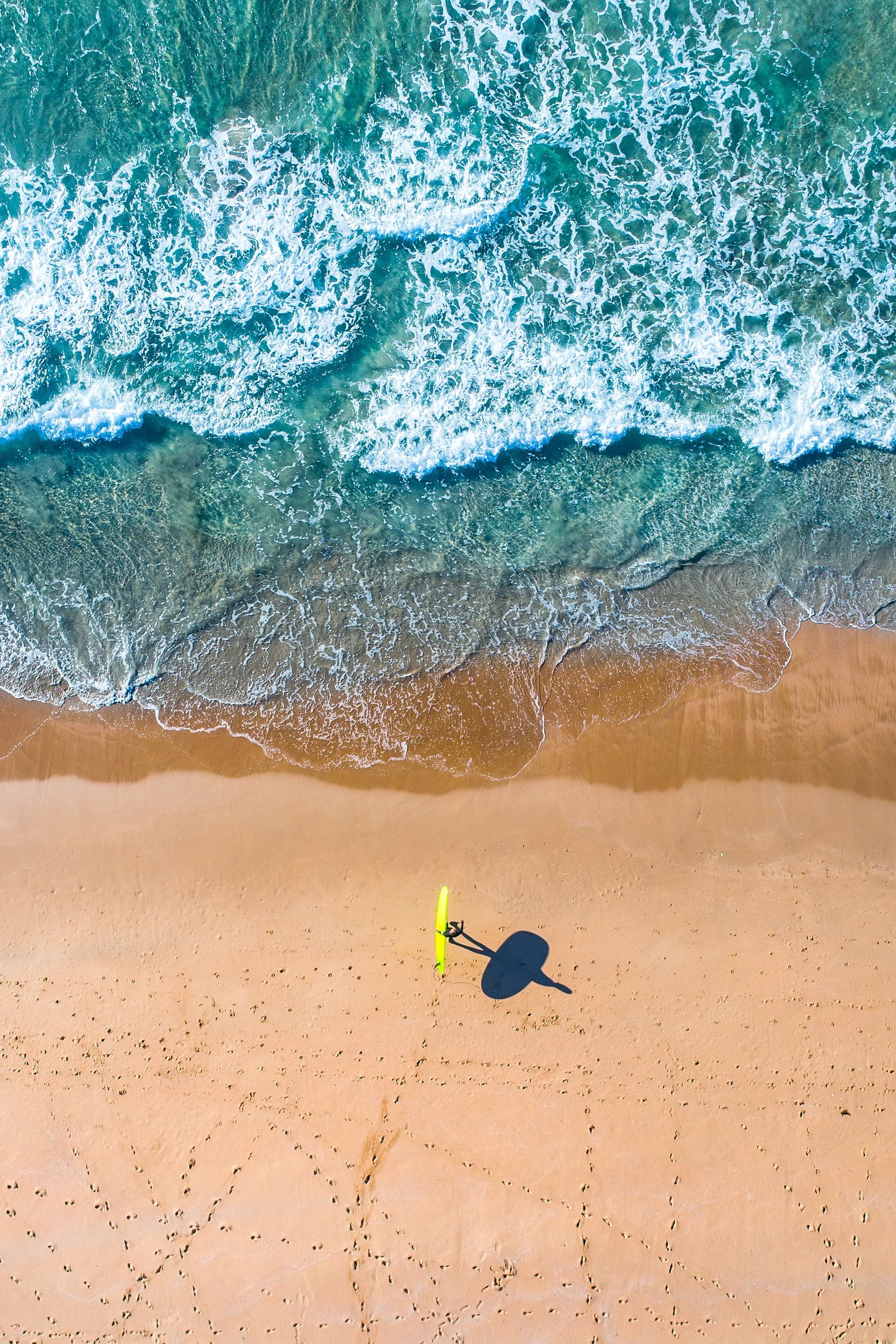 Aerial Beach Diagonal Teal