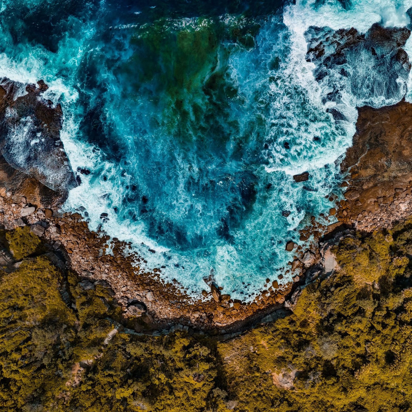 Sea Cliff Bridge Rock Pool Aerial