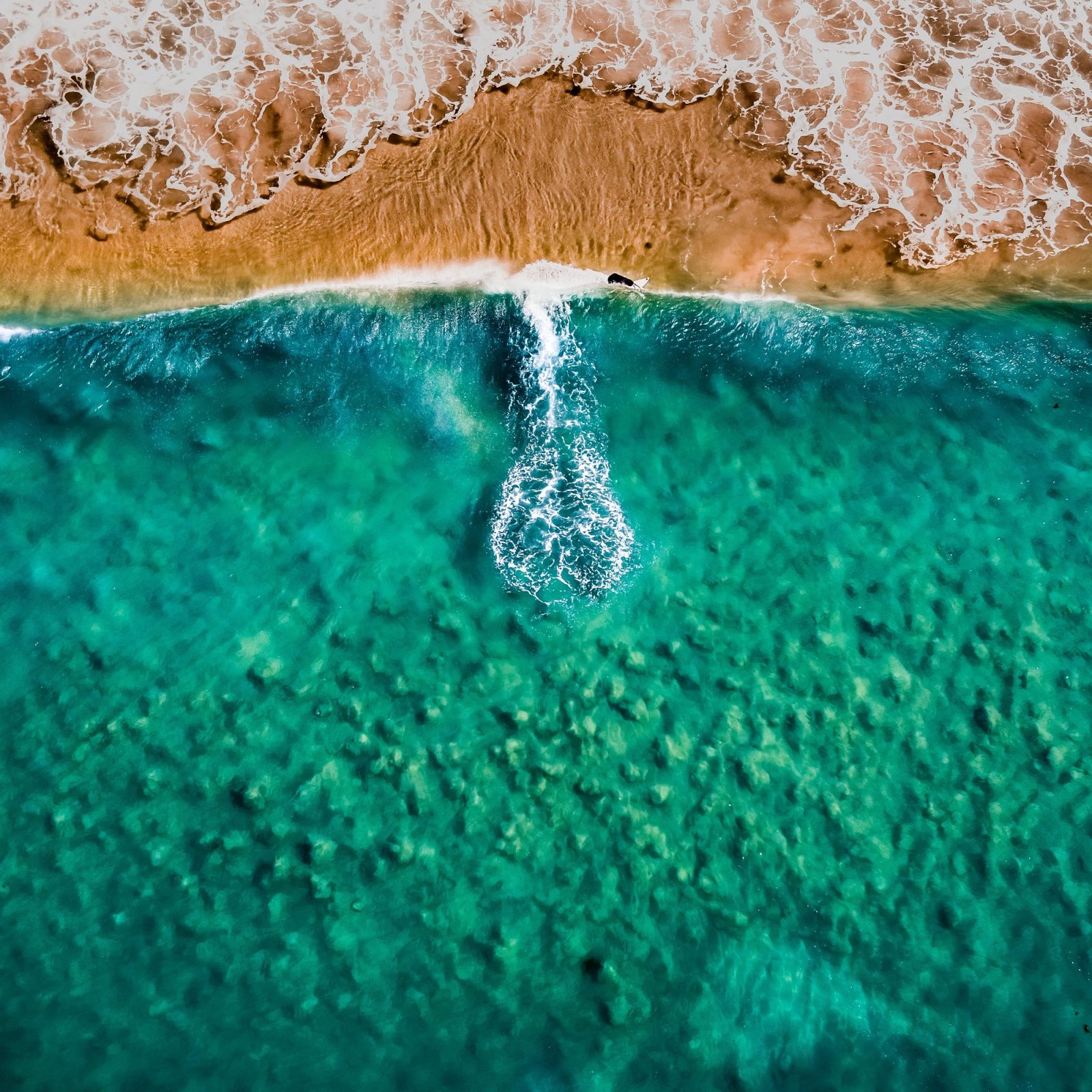 Aerial Emerald Water