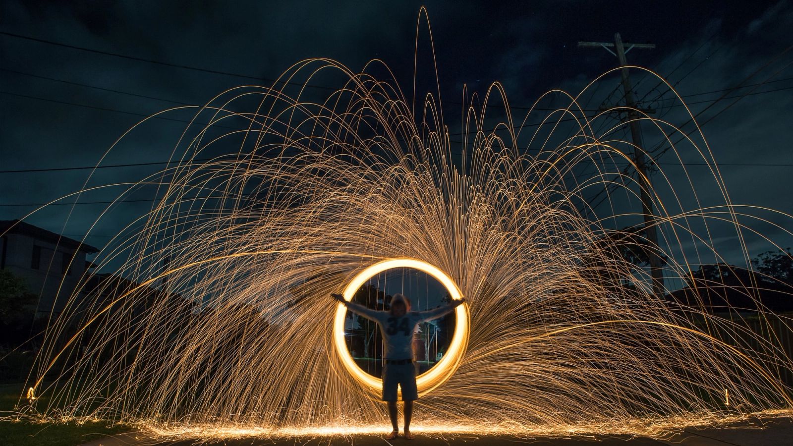 Lightpainting Orb Beach