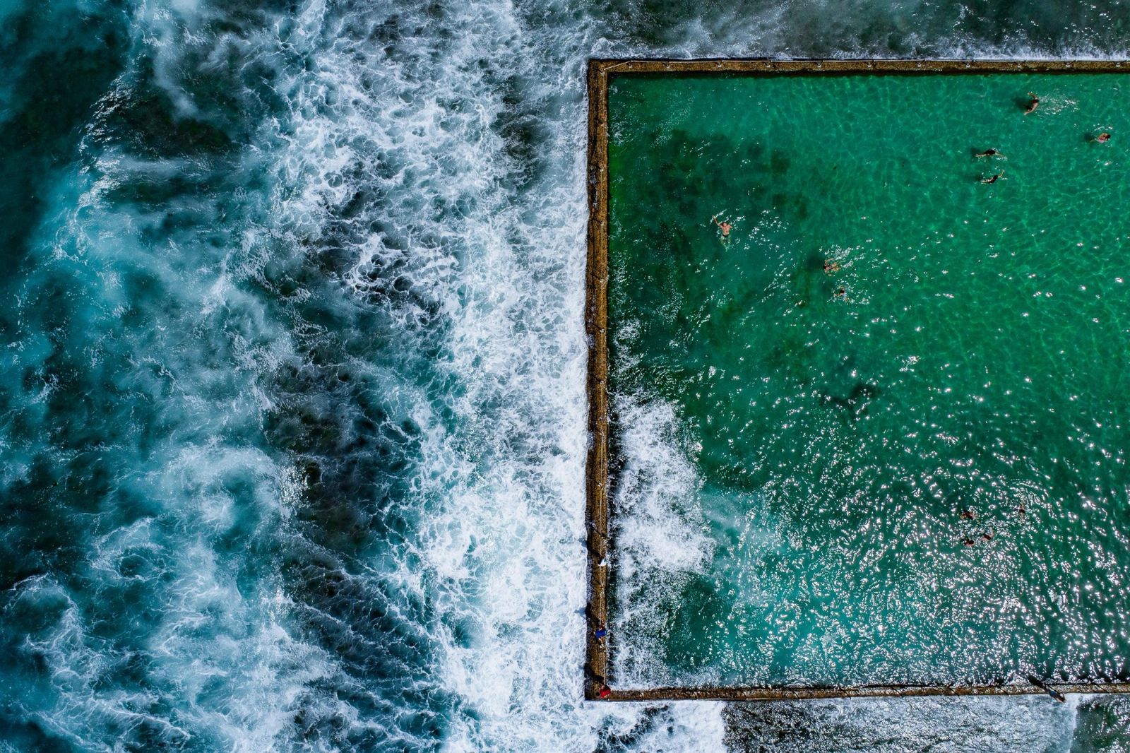 Oak Park Rock Pool Cronulla Aerial