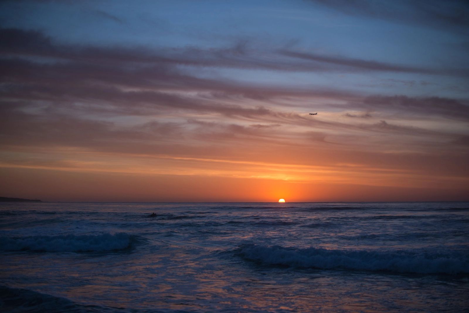 Sunset Clouds Ocean Rays