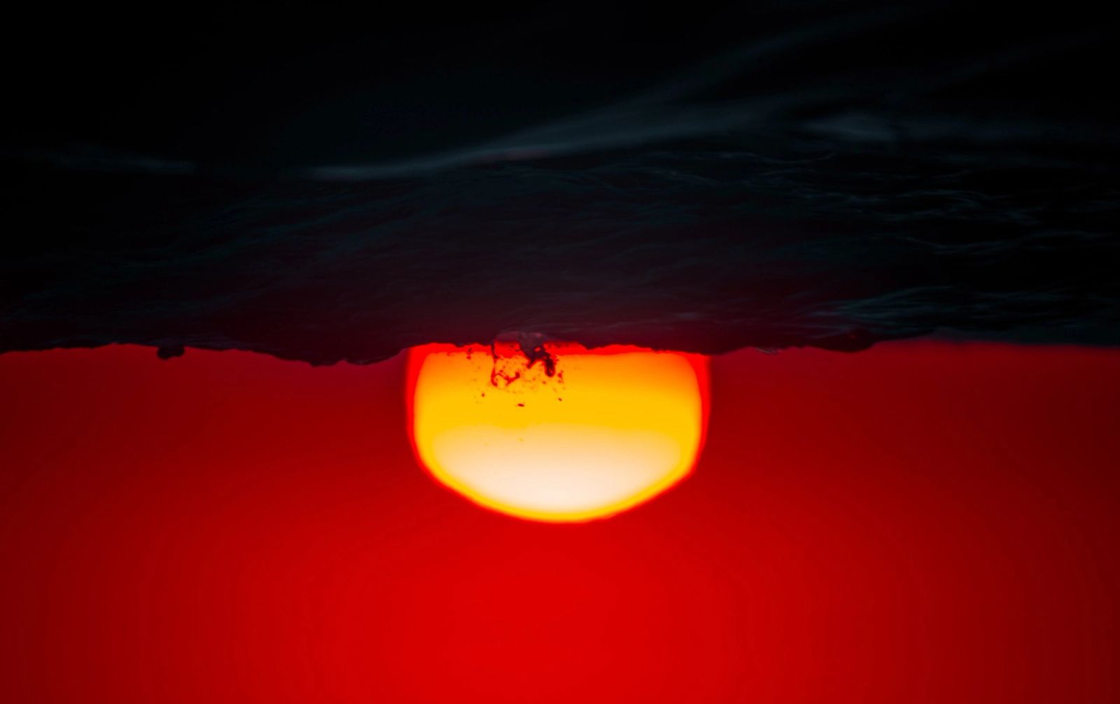 Abstract Red Sun Horizon