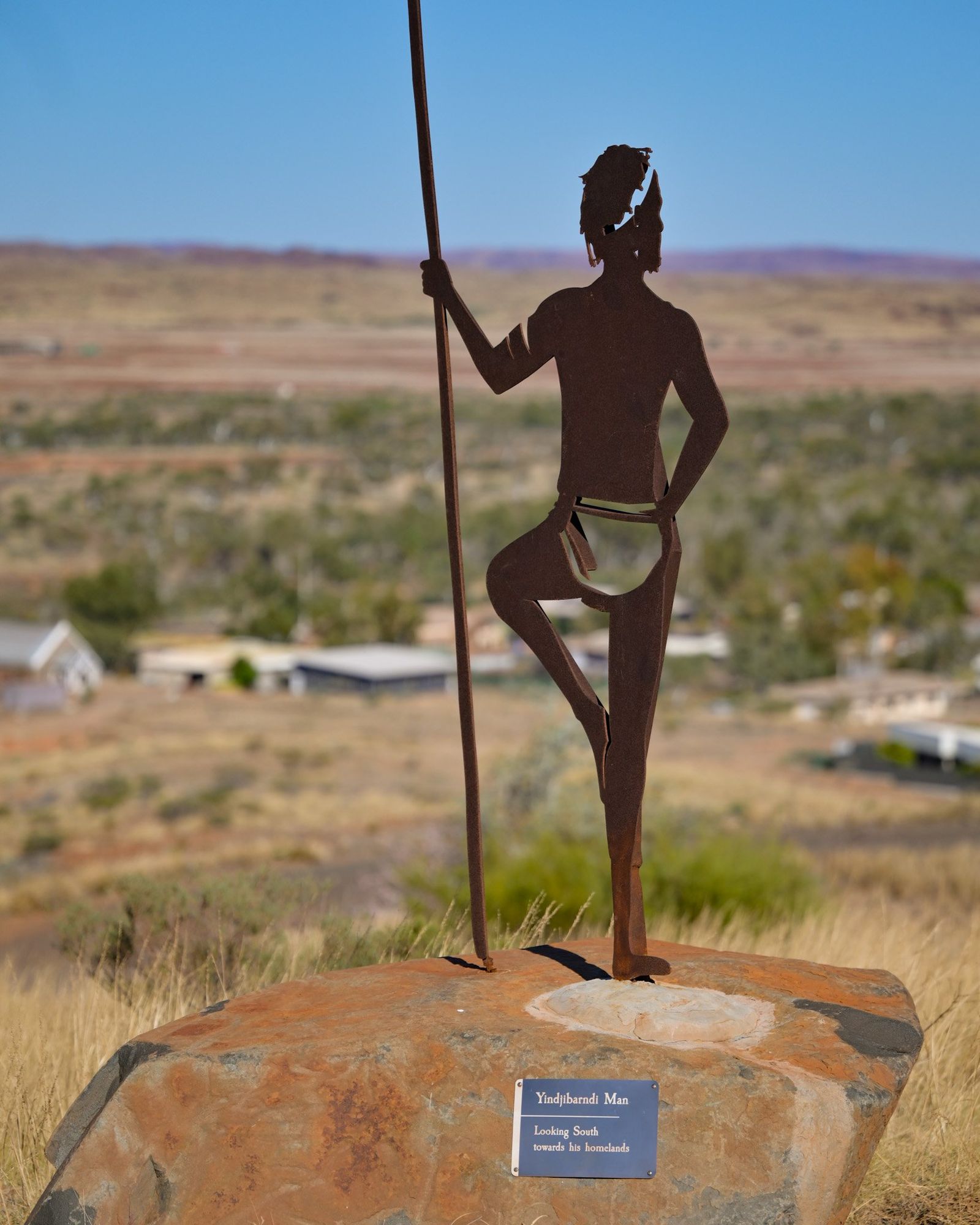 Roebourne Warrior Statue Outback