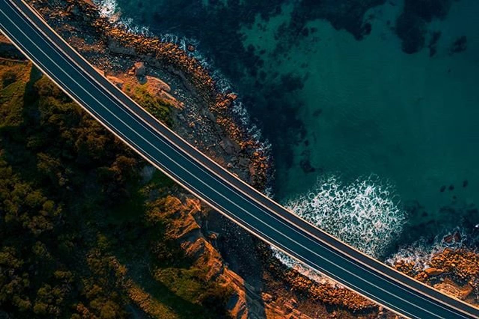 Aerial First Light Coast