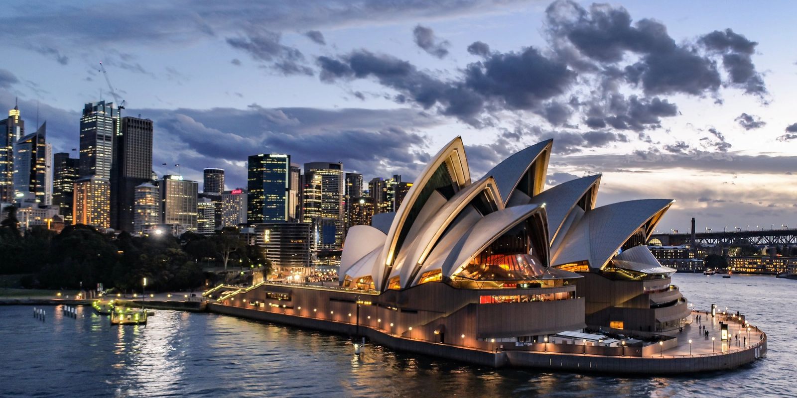 Sydney Skyline Aerial Dusk