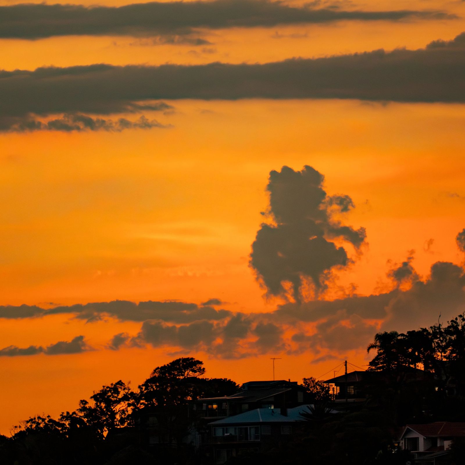 Orange Cloud Sunset Bay