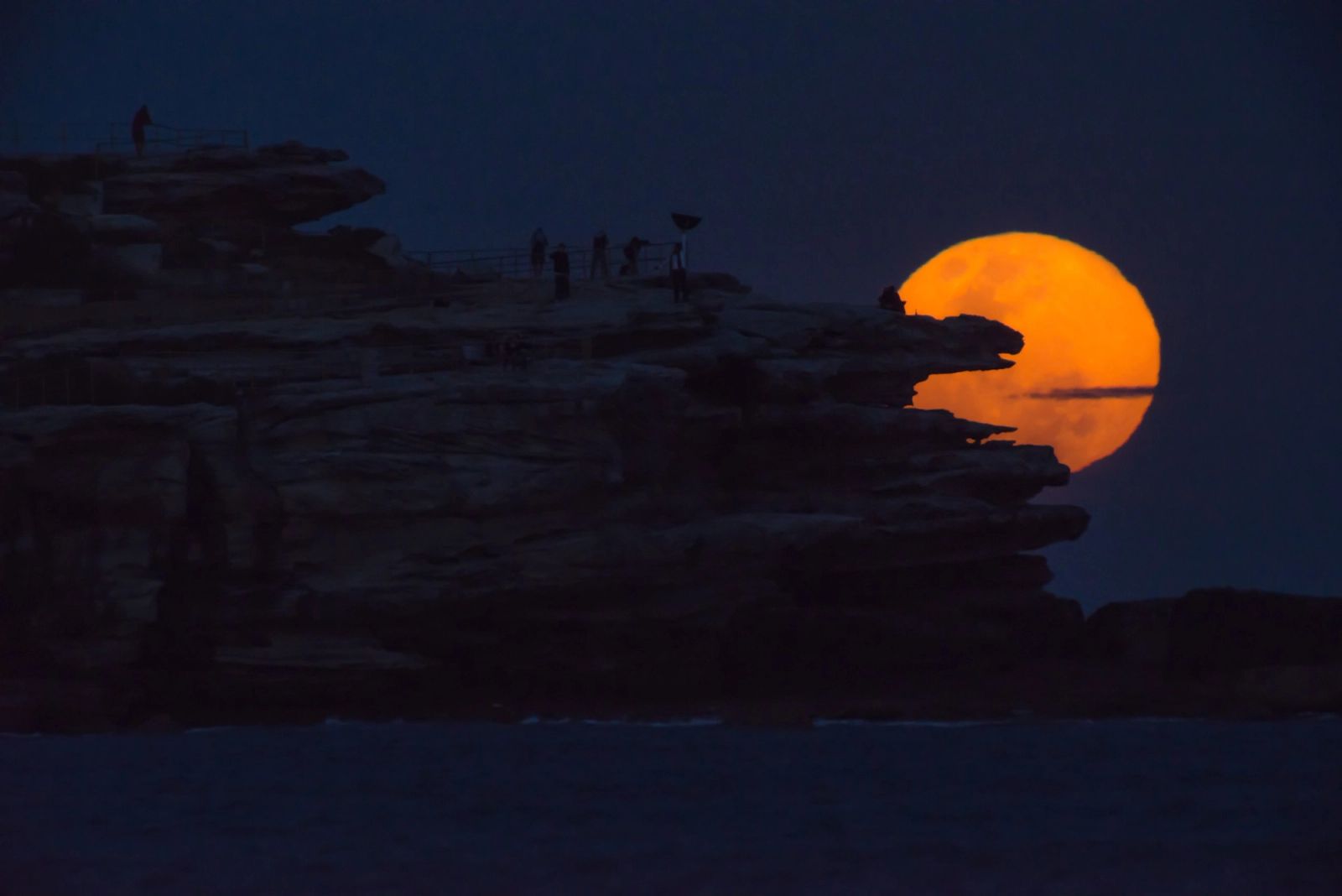 Sydney Harbour Moonrise Night